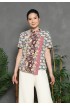 Lyne Halim Blouse Batik Dobby Janggan Lereng – Atasan Wanita Elegan Modern, BLO-8471
